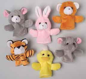Animal Finger Puppets - 12 count