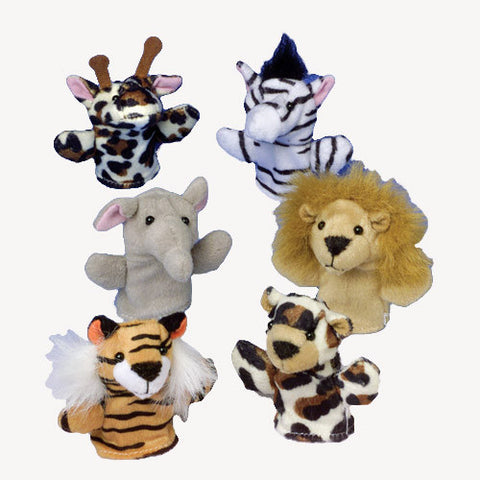 Wild Animal Finger Puppets - 12 count